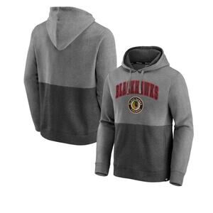 NWT FANATICS Chicago Blackhawks Block Party Classic Arch Hoodie Gray XL